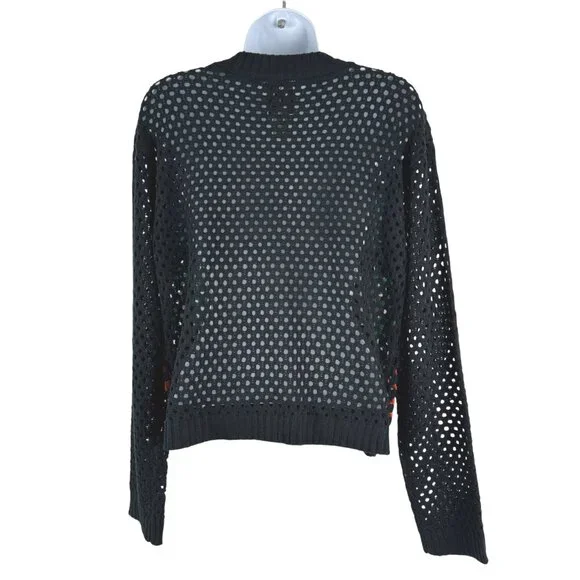 Rain‎ + Rose Granny Square Crochet Cardigan Sweater Medium Boho CJ-2292 - Picture 5 of 7